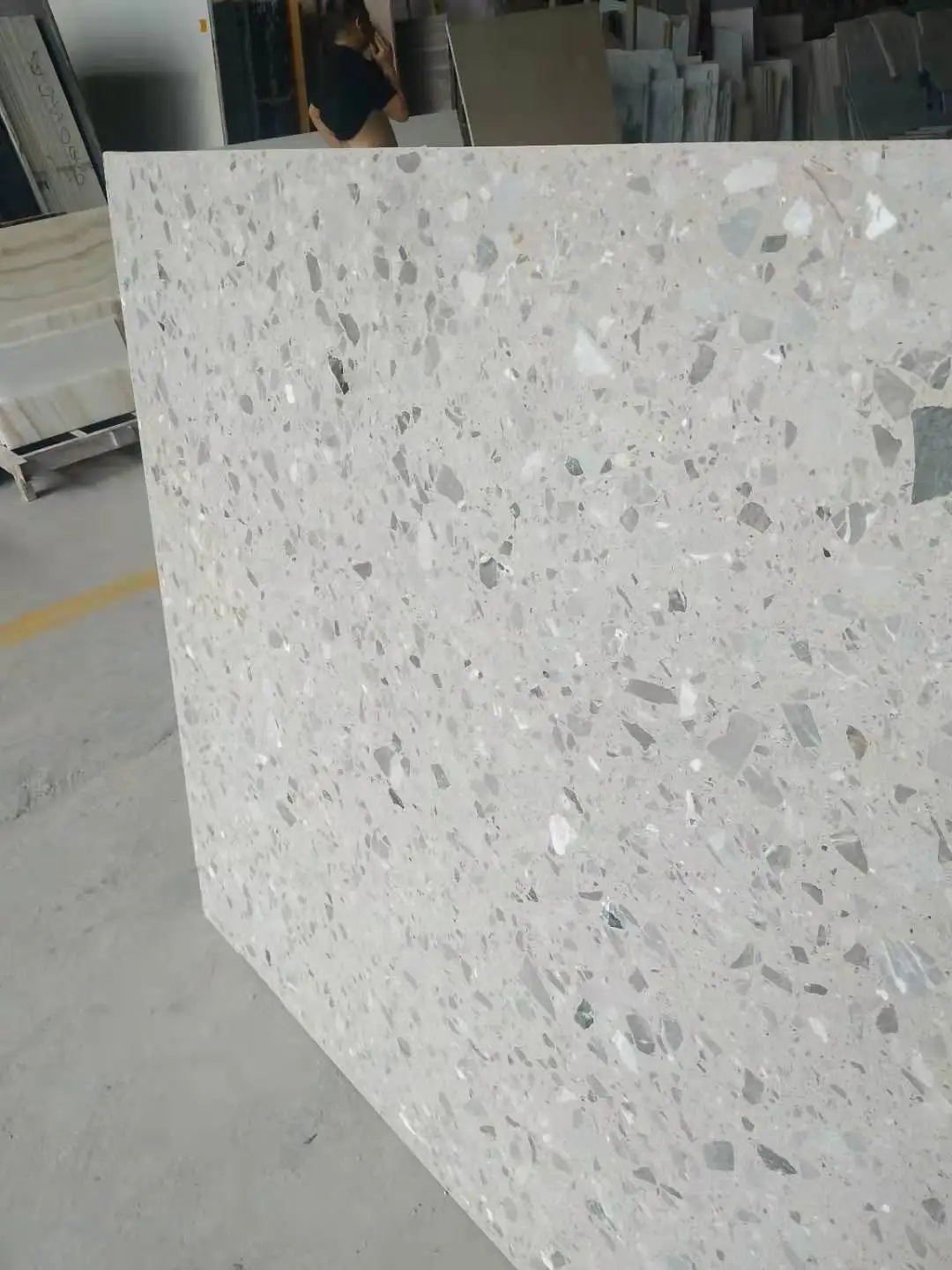 Плита terrazzo полированная столешница искусственный мраморный камень