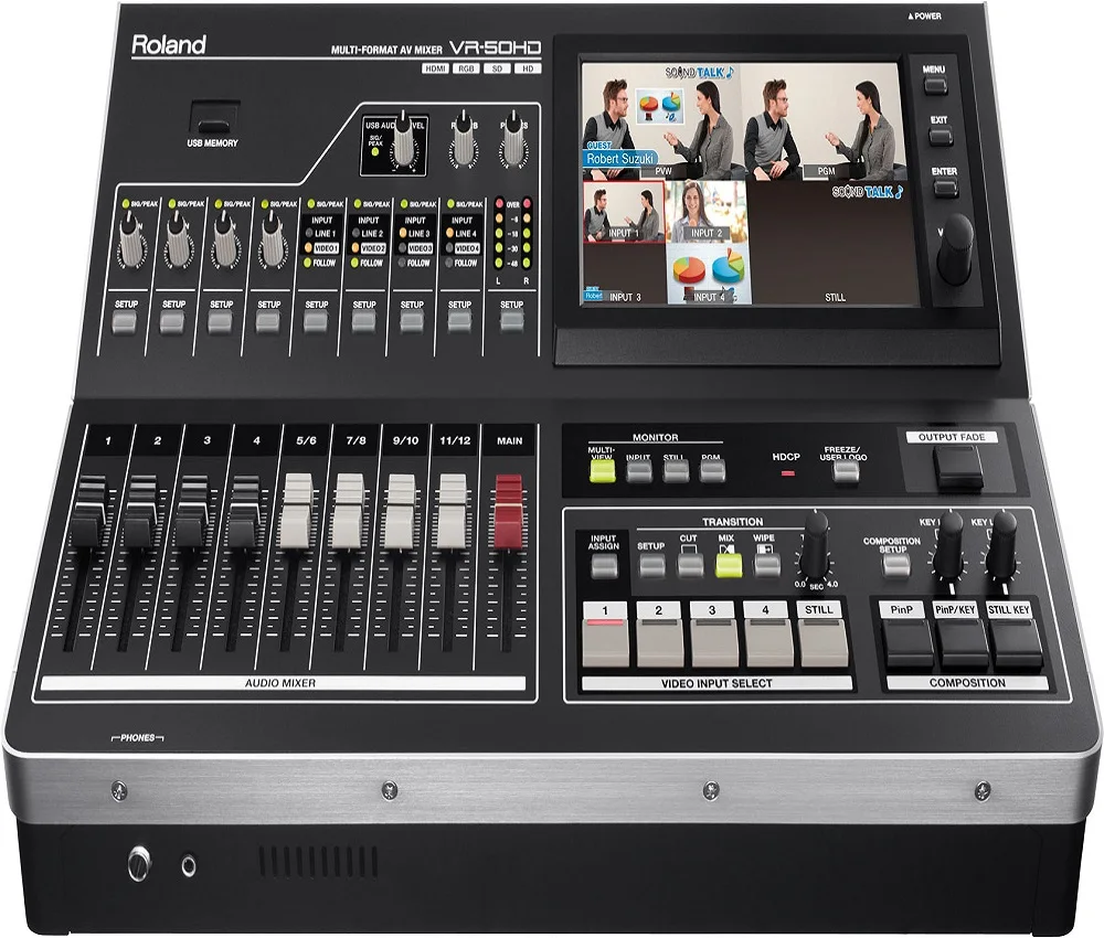 Discount Sales ROLAND VR-50HD MK2 - 4-Channel HD Multi-Format AV Mixer w/ USB3.0-Streaming