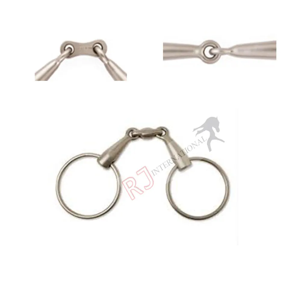 NEW HORSE  LIGHT WEIGHT  TITANIUM   O RING BITS  IN VERY GOOD QUALITY BROKEN MOUTH FRENCH LINK