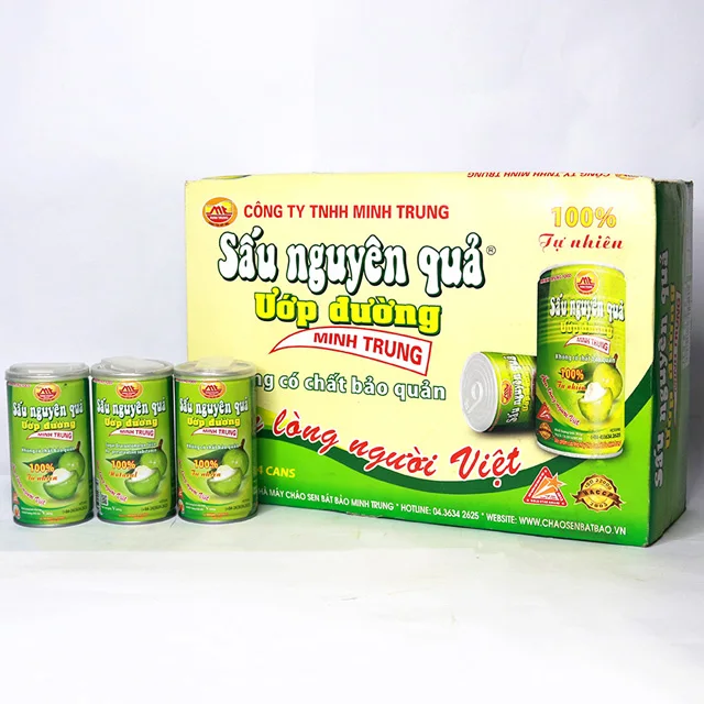 Minh Trung Food  Canned fresh sugar-marinated Dracontomelon from Vietnam - No preservative