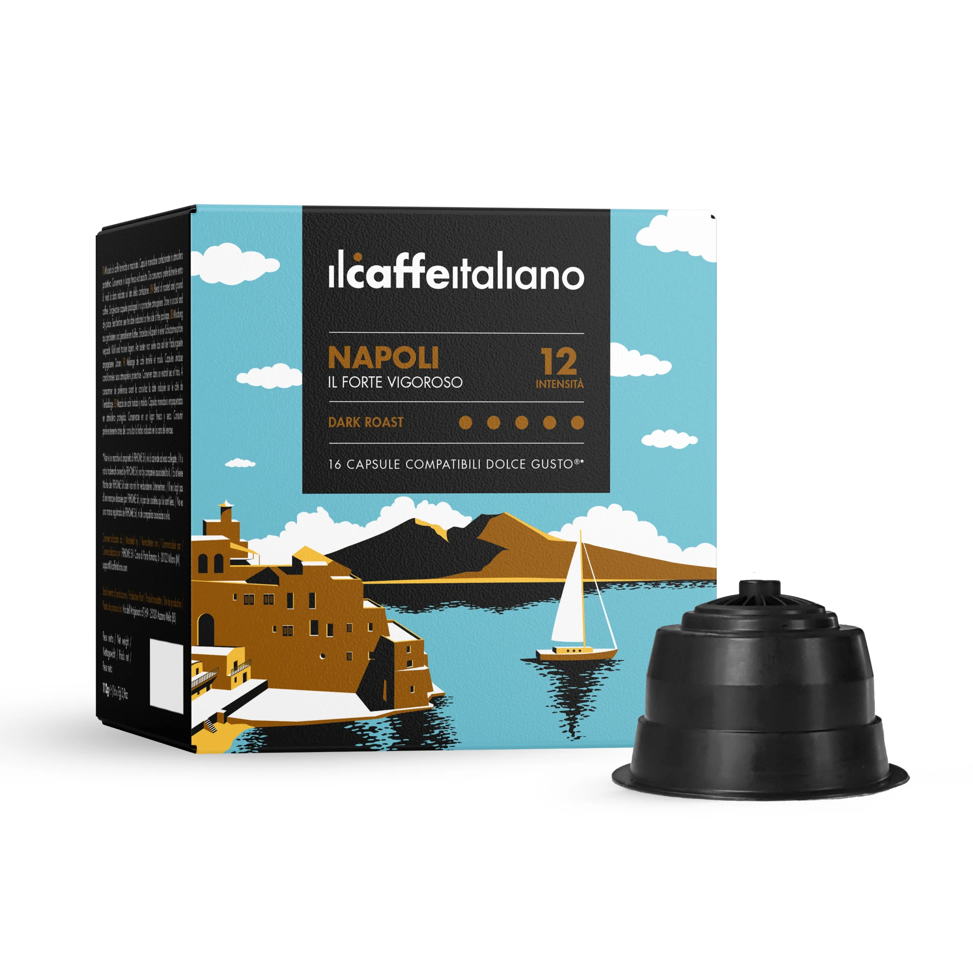 
96 capsules - Napoli - Compatible Dolce Gusto (R)* Coffee Capsule 