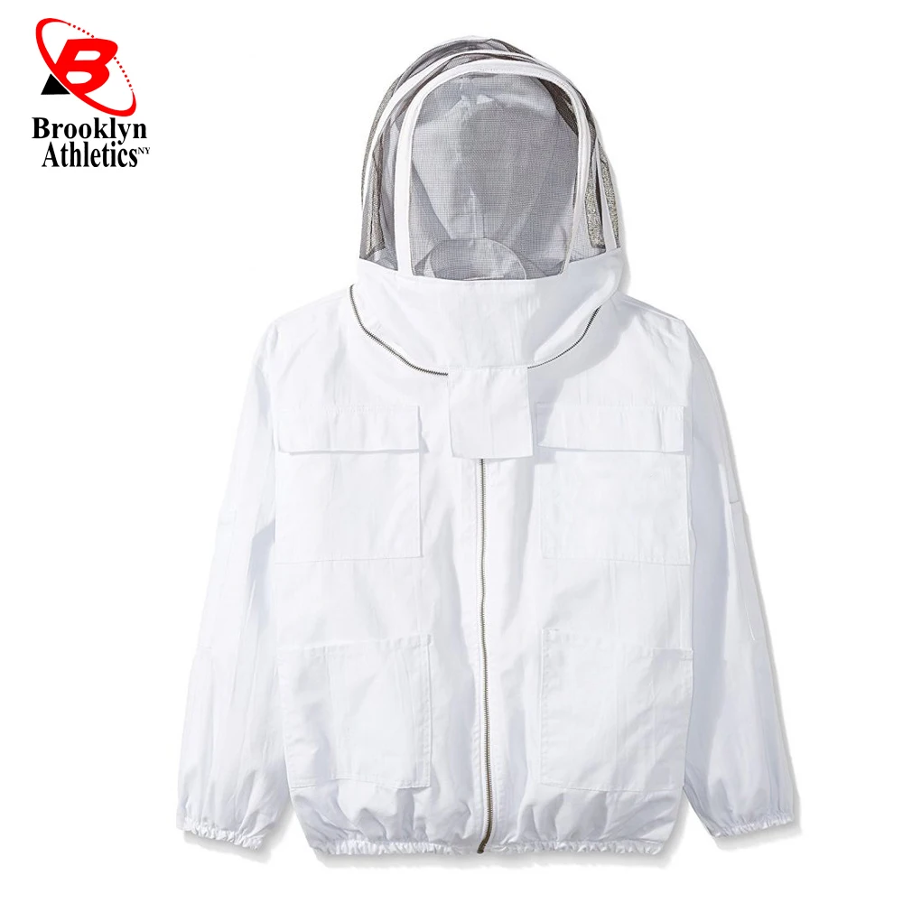 100% Cotton Beekeepers Safety Jacket Protective Ventilated Coverall Suit for Work Clothing