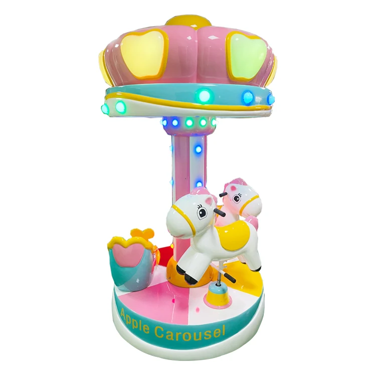 Sunflower Amusement Park Ride Equipment Attractive Merry Go Round 3 Coin Operated Games Kids Carousel Horse