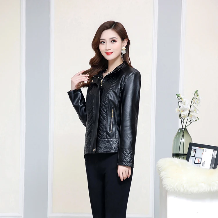 Genuine Leather Jacket with Real Fur Collar Ladies Warm Leather Long Jackets Real Fox Fur Cuffs Womens Genuine Leather Jacket