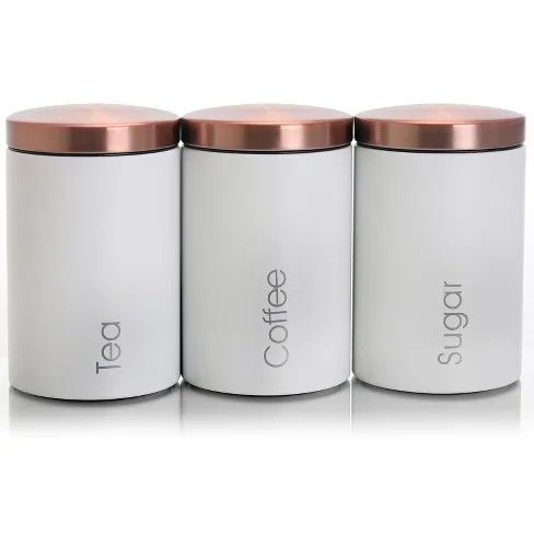 Top Selling Wholesale Pure Stainless Steel Kitchen Storage Canister Air Tight Canister Sugar Coffee Tea Canister Set Funky Color