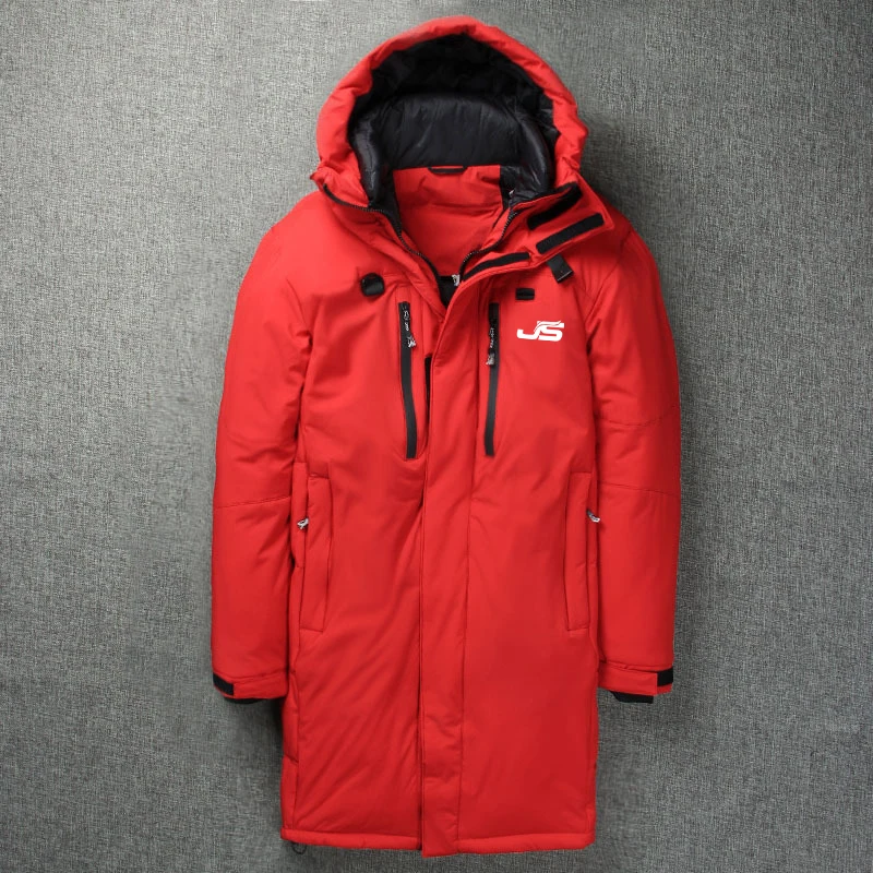 Мужской пуховик теплая ветровка длинное пальто для мужчин уличная спортивная Лыжная Толстая зимняя длинная куртка на утином