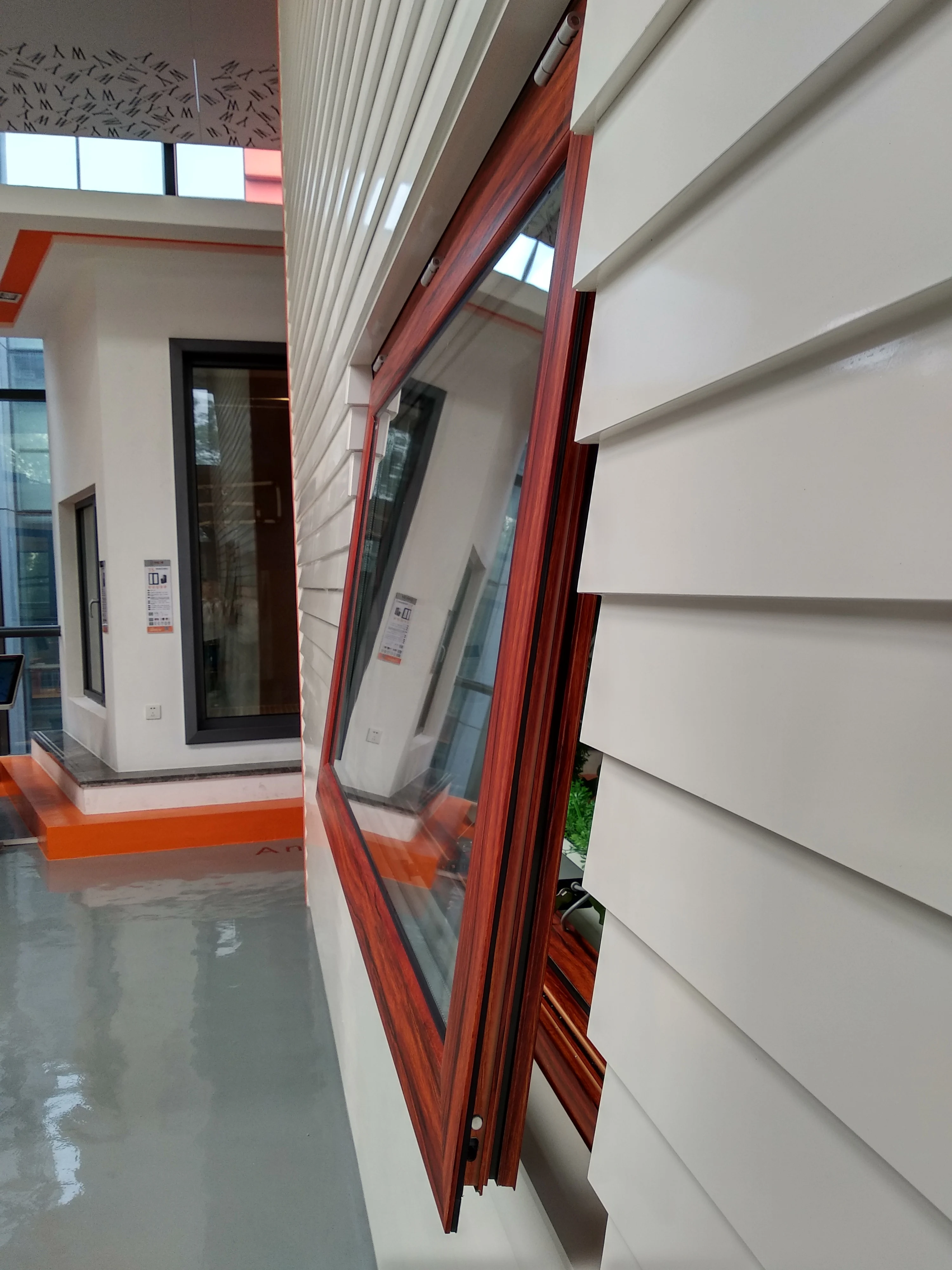 
Automatic casement window Aluminium top hung window with thermal break strip 