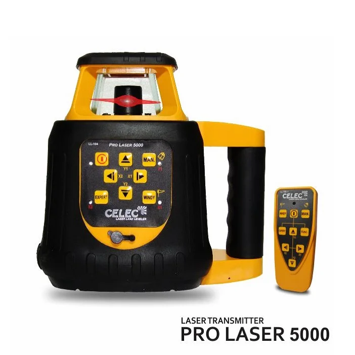 Pro-5000 + длинный диапазон автоматическое выравнивание красный лазерный 1500 метров Горячая продажа celec ротационный передатчик машинного оборудования лазера
