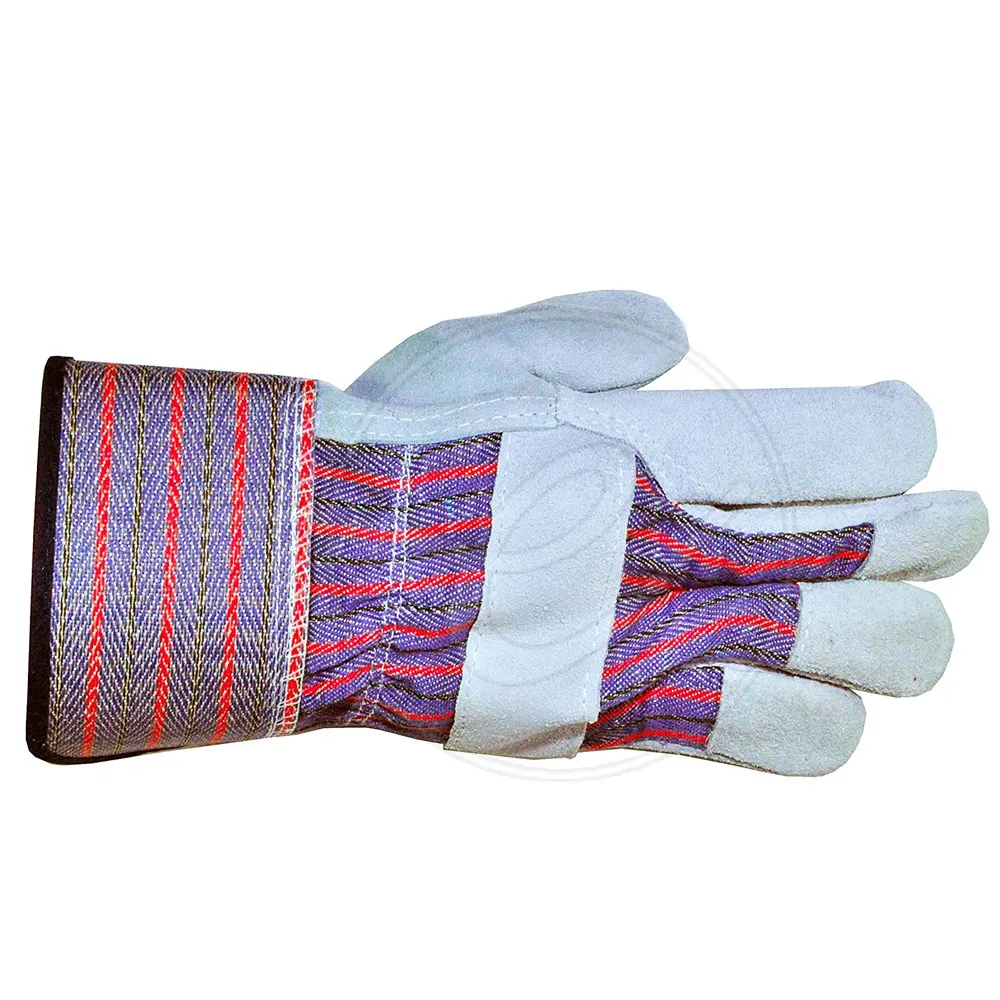 
Competitive Price Palm Safety Cow Split Leather Working Gloves 