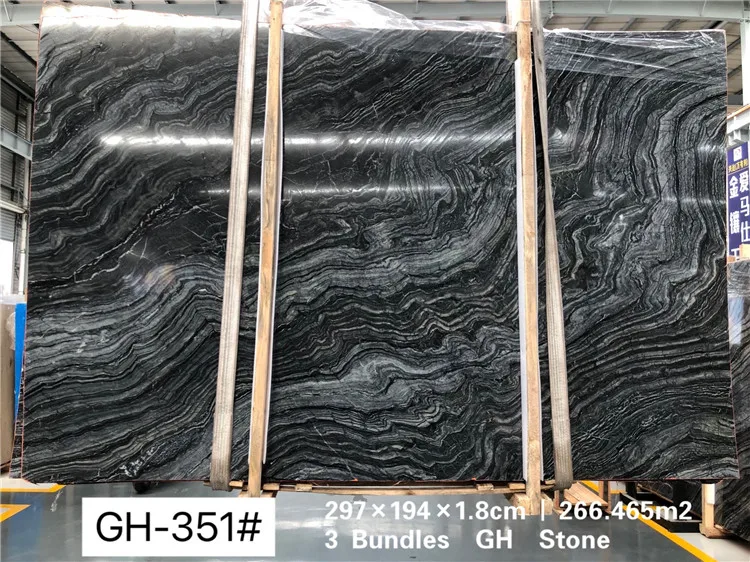 hot sell cheap beautiful  polished natural  black marble tile for wall