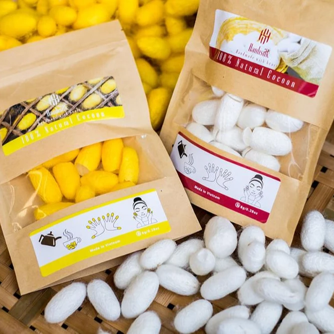 
Hot trending 100% Silk Natural Cocoon for Facial Massage & Scrub From VIetnam 