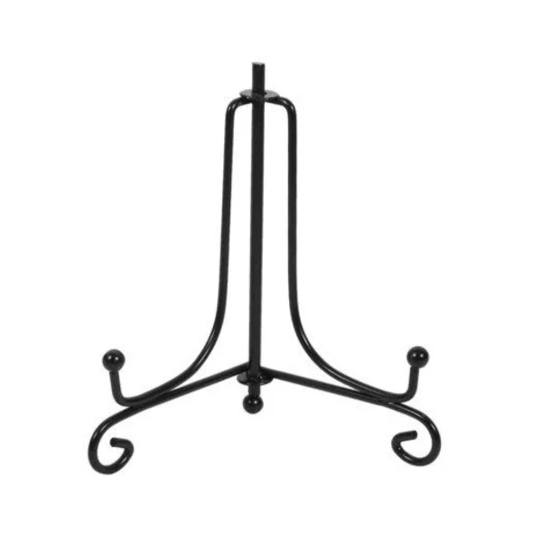 Hot Selling Portable Small Metal Easel Stand Adjustable Floor Easel Store Display Rack Black Plate Stand