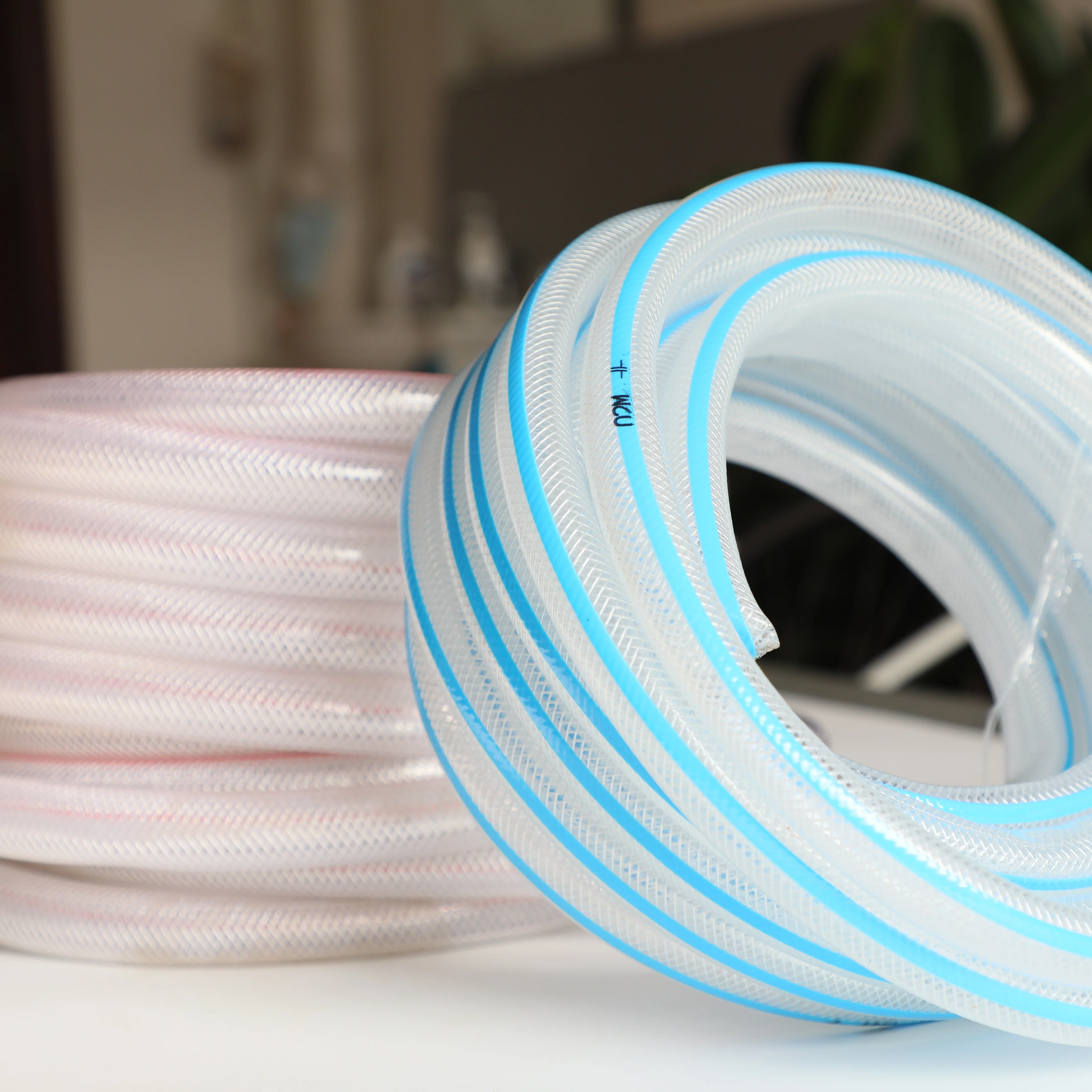 hot sale flexible transparent fiber braided reinforced  pvc hose