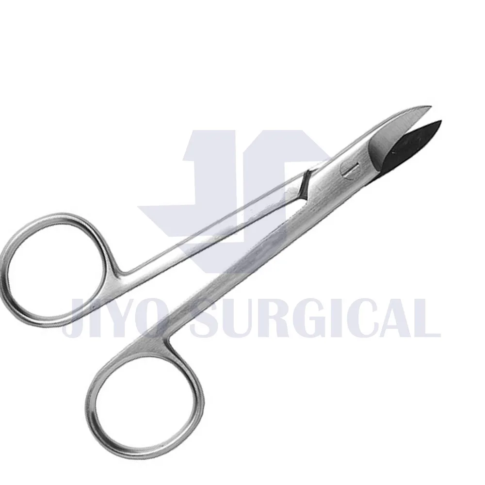 A+Quality FABCARE curved nail scissors incl. pouch & e-book - innovative micro-serrations  sharp cuticle