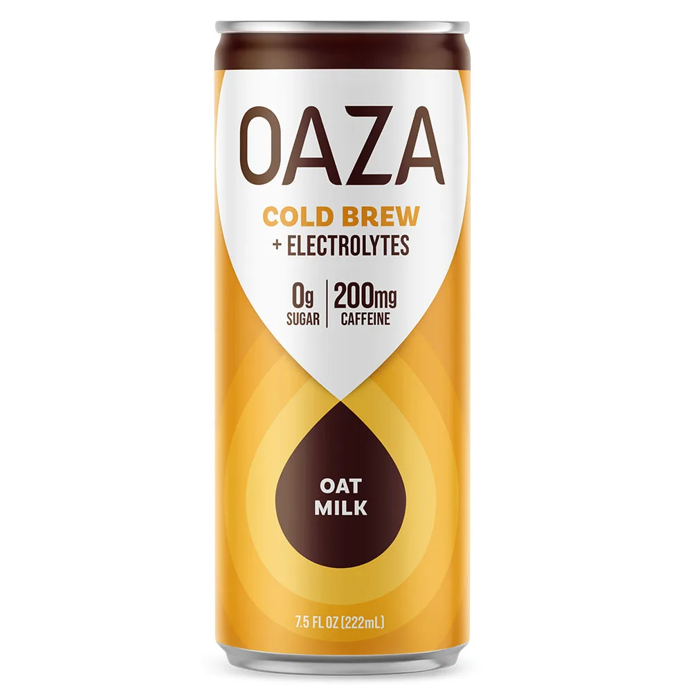 OAZA High Performance Cold Brew Hydrate Your Coffee Ready to Drink (Oat) 8 Fl Oz Pack of 12