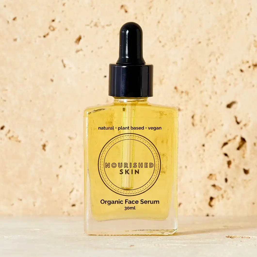 100% Pure Organic Massage Facial Oils Serum Skin Care Dropper Used Before Foundation For Glow and Smooth Makeup Finish