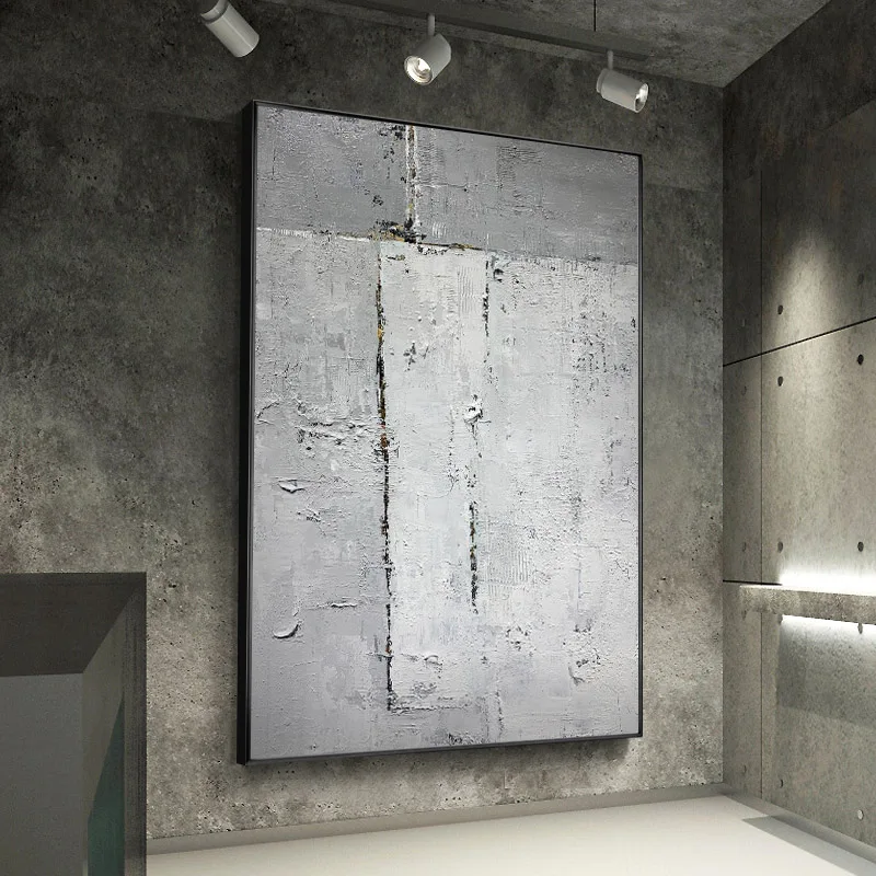 
Abstract Canvas PaintingGray Poster and Print Modern Wall Picture for Living Room Luxury Huge Wall Art 