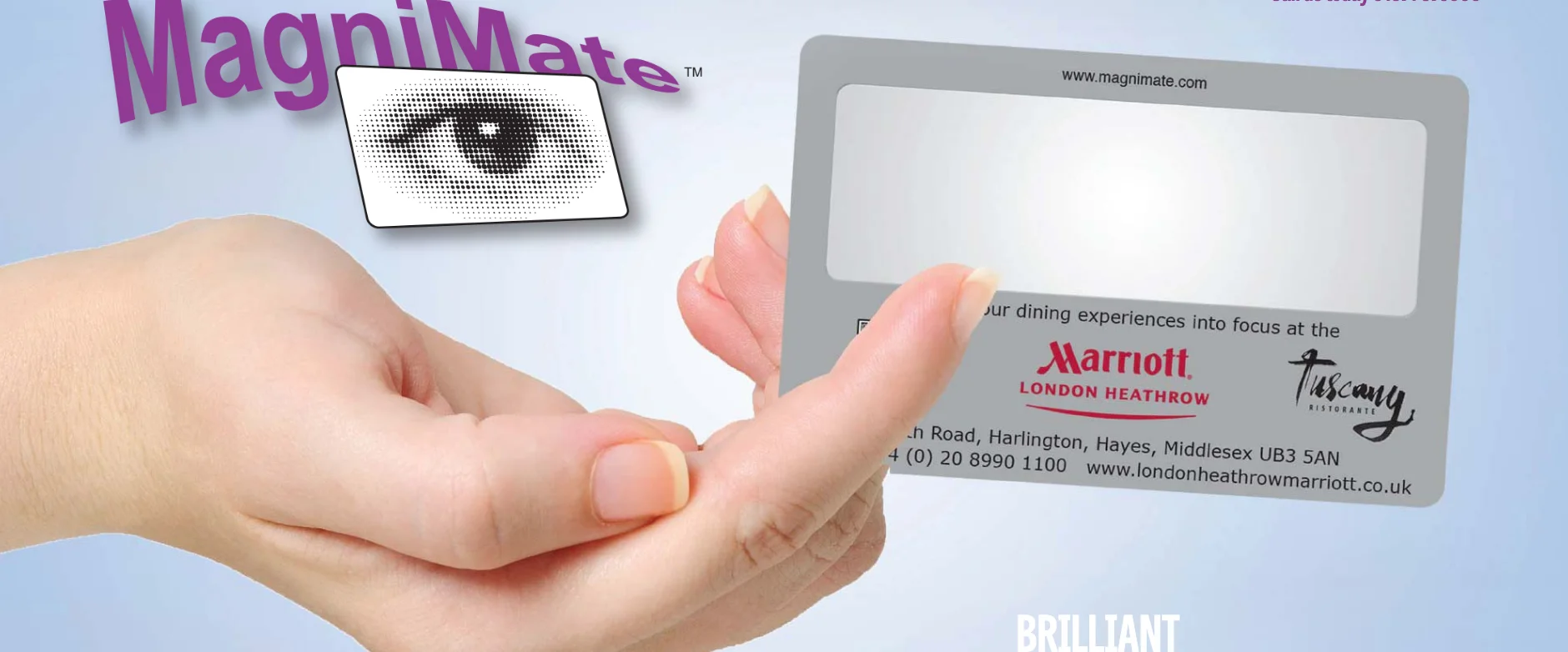 card size magnifier flexible PVC magnifying card