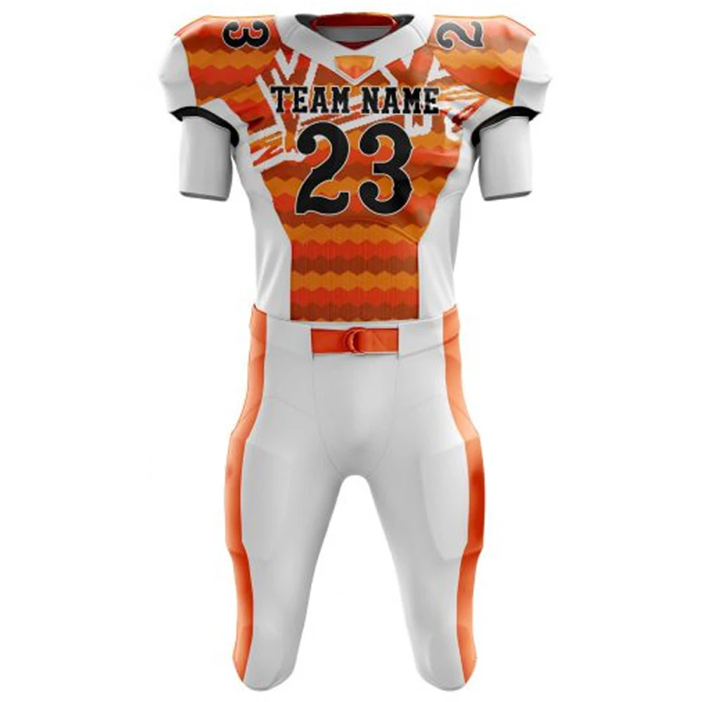 American Football Custom sublimation printing football uniform for youth | Custom Full Dye Sublimation American Football Uniform