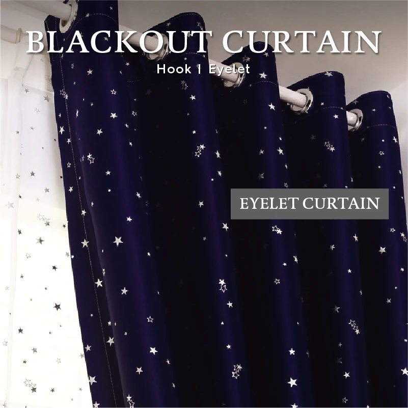 The New Stock For Stylish Starry 85% Black out Curtain Shipping From Malaysia Suitable For Hotel