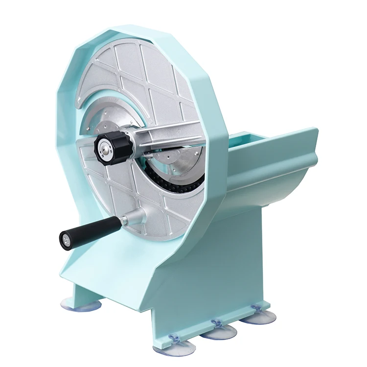 Easy Operation Manual Control Double Slot Plastic Case Food Slices Fruits Vegetables Slicer Cutter