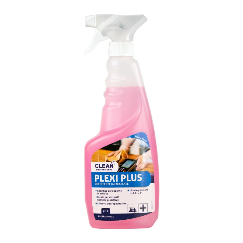Top Quality Italian sanitizing detergent for plexiglass surfaces PLEXI PLUS 750ml for export