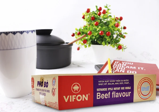 С принтом «Yummy» мгновенный рис быстрого приготовления со вкусом говядины Фо Бо 60grx30bags из Вьетнама