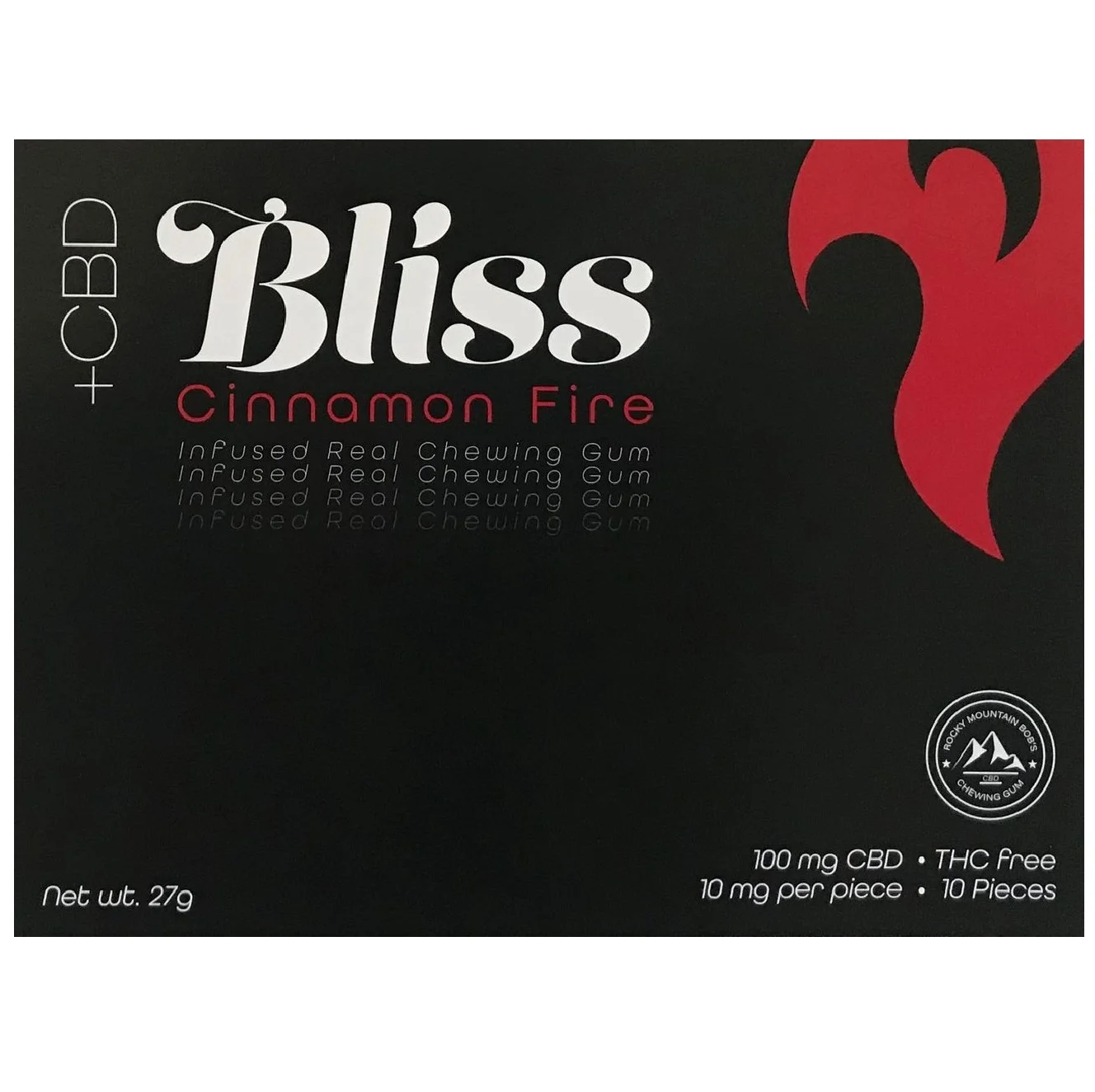 
Stress depression wellness sleep RMB CBD Chewing Gum - 10pack - 10mg/pc - 100mg - Cinnamon Fire 