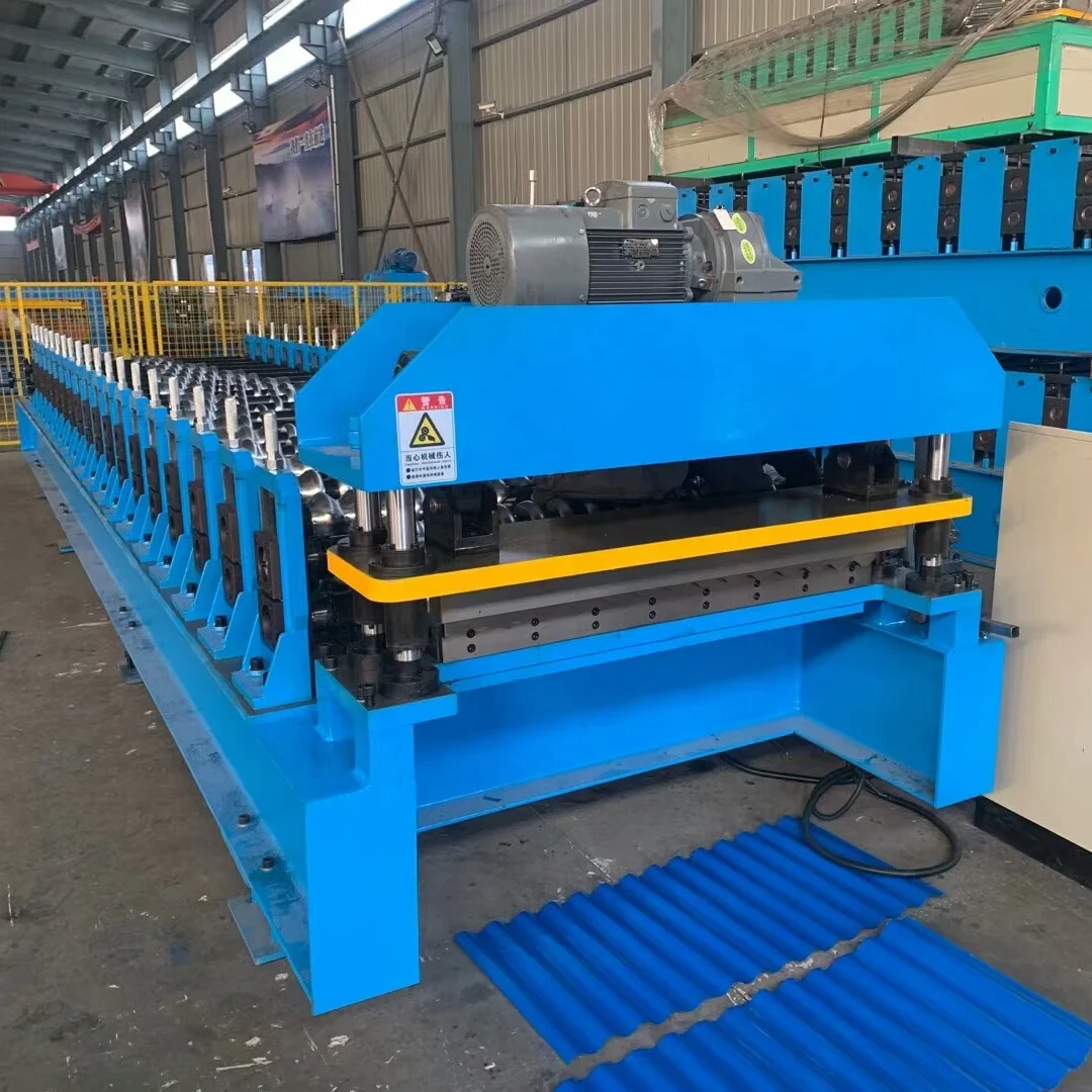 Плоский металлический лист гофрированный рулон формовочная машина электрическая резка