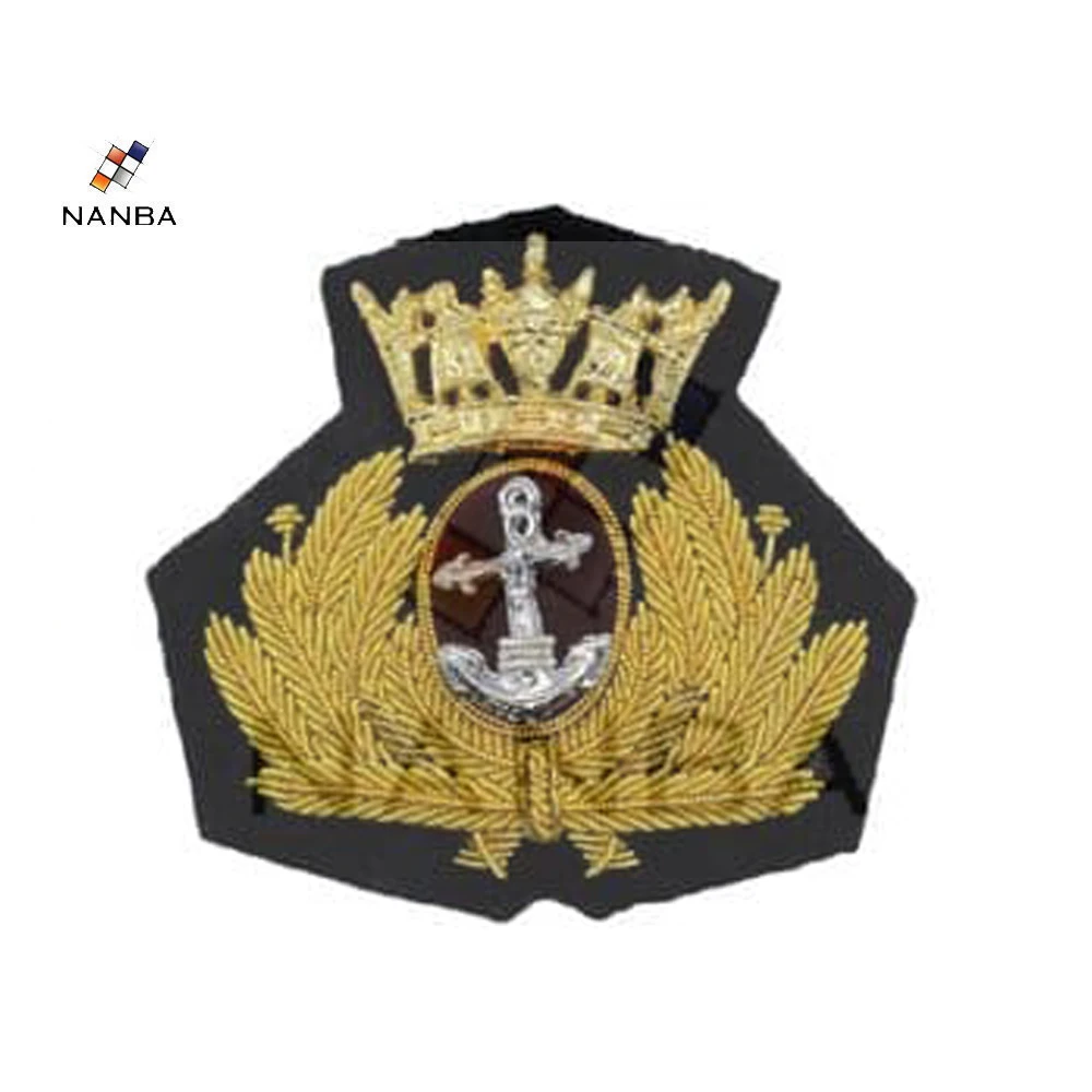 Униформа морского флота превосходного качества материал OEM качество литой под давлением 3d антикварная латунная Защитная крышка шляпа значок