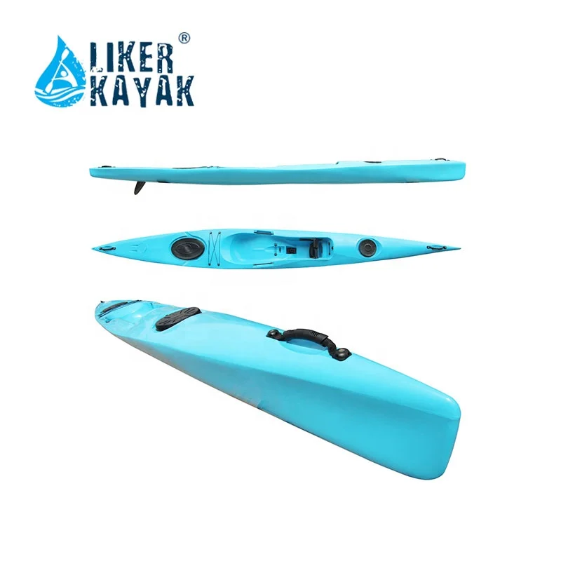 one person sea kayak surf ski with paddle
