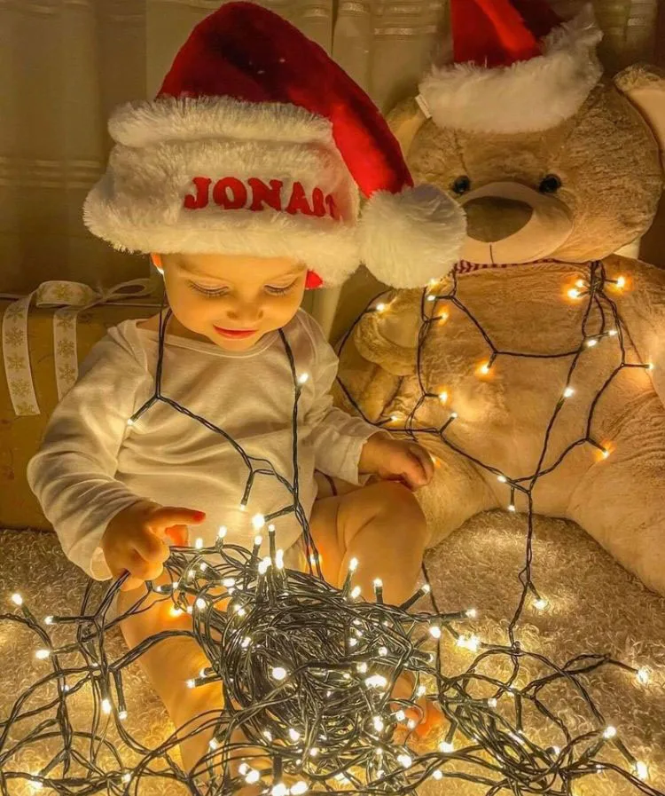 Wholesale Christmas Hat  Cap for baby kids adult high quality fur red and white plush EU origin land transportation