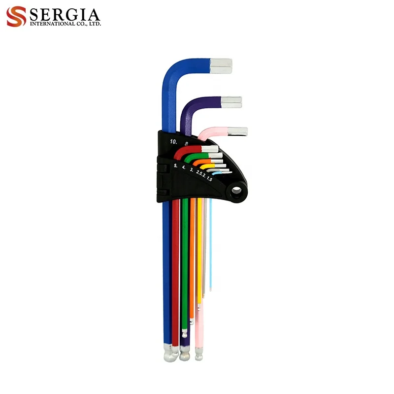 Тайвань 9 шт. Радужный сверхдлинный шестигранный ключ с шариком