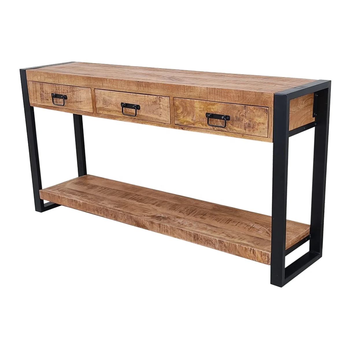 solid wood console table with 3 drawers industrial style console table with drawers hot selling console table with drawers