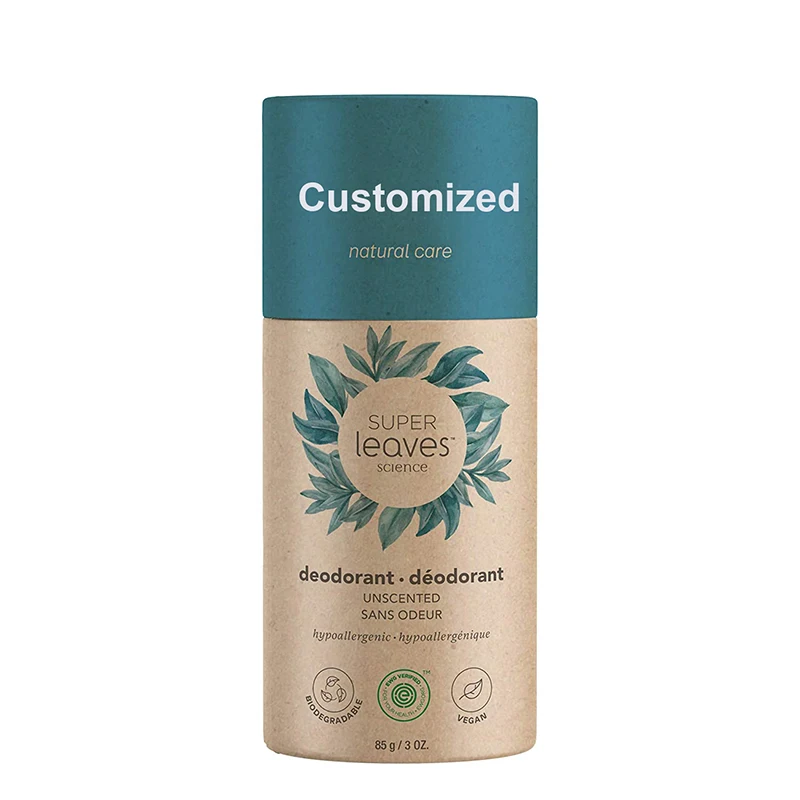 Yongjian Custom Round Oval Natural Deodorant Stick Containers Packaging Eco Friendly Cardboard Push Up Kraft Paper Tube