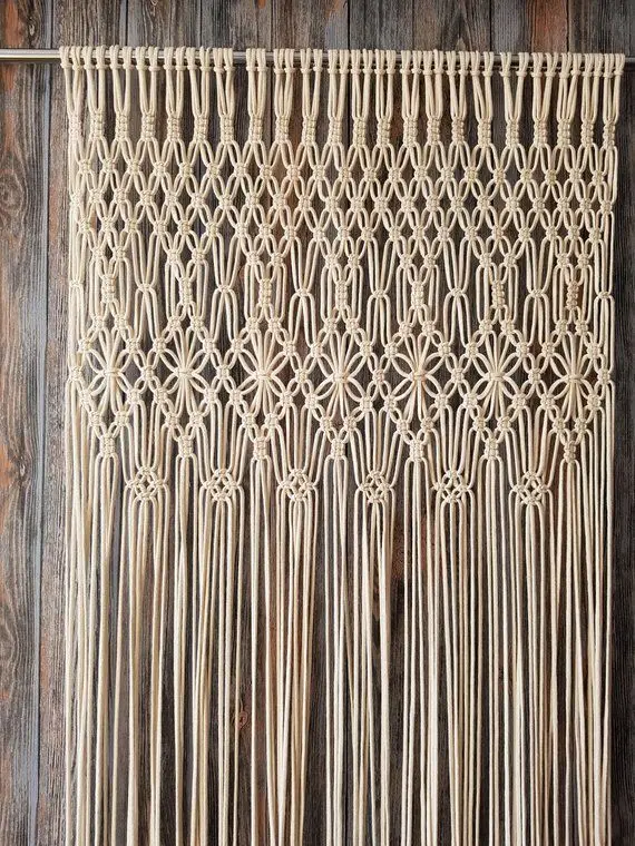 Pure Organic Cotton Rope Macrame Curtains from  Casa Decor India