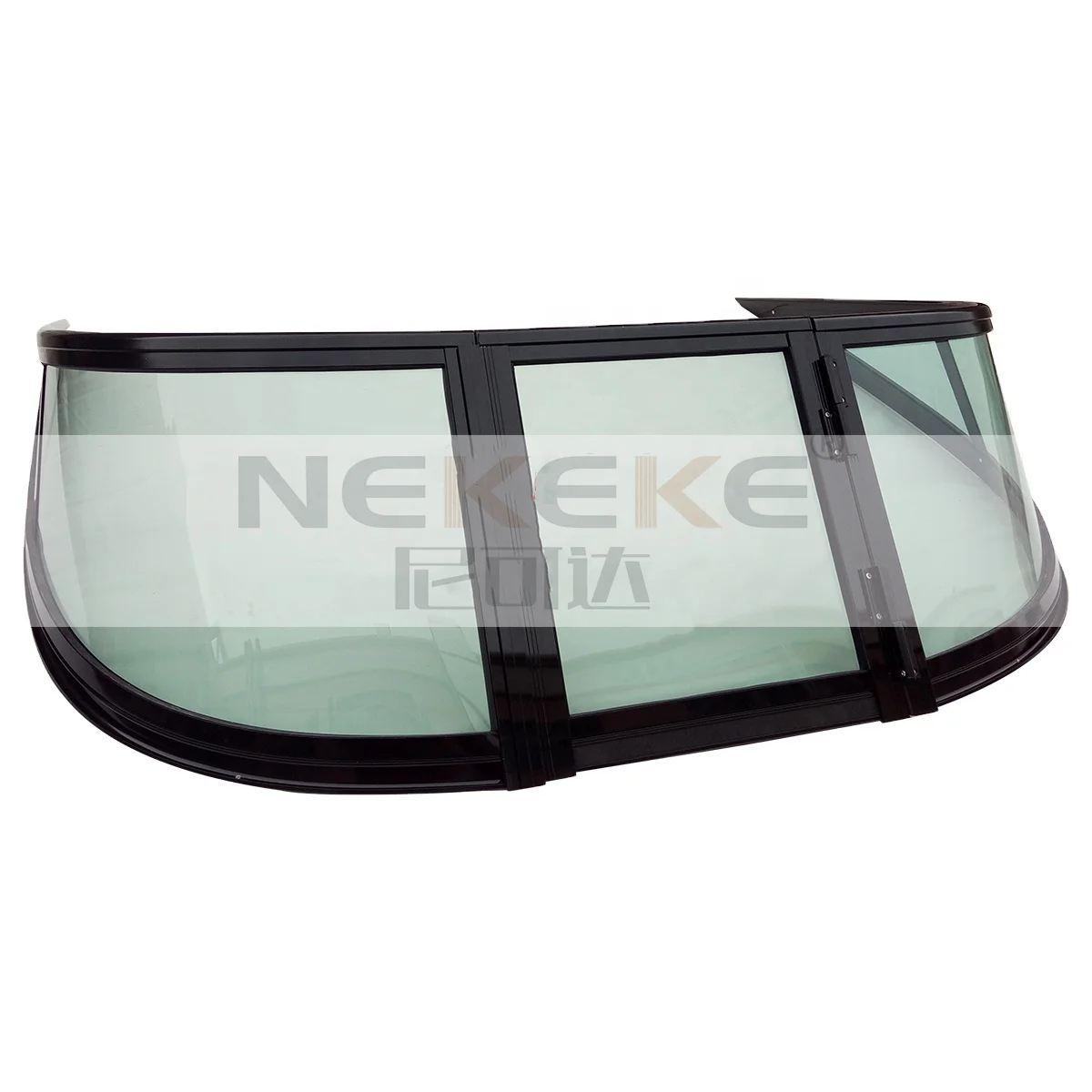 marine boat  Hardtop Yacht Black Aluminium Alloy Frame + 3 mm Light Green Glass