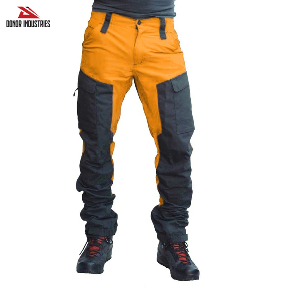 Брюки мужские зауженные джоггеры штаны на молнии манжеты 6 карманов