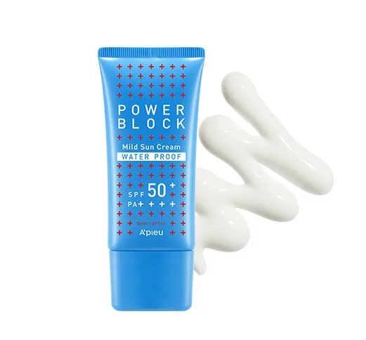 POWER BLOCK MILD SUNCREAM WATER PROOF APIEU KOREAN COSMETICS