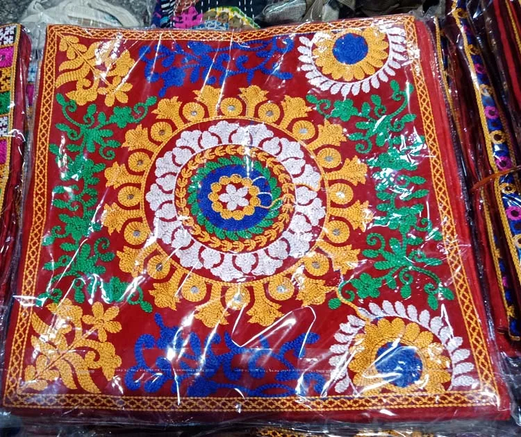 online shopping Embroidered Cushion Cover Pillow Case Decorative Embroidery Cushions & Pillows factory in India manufacturers