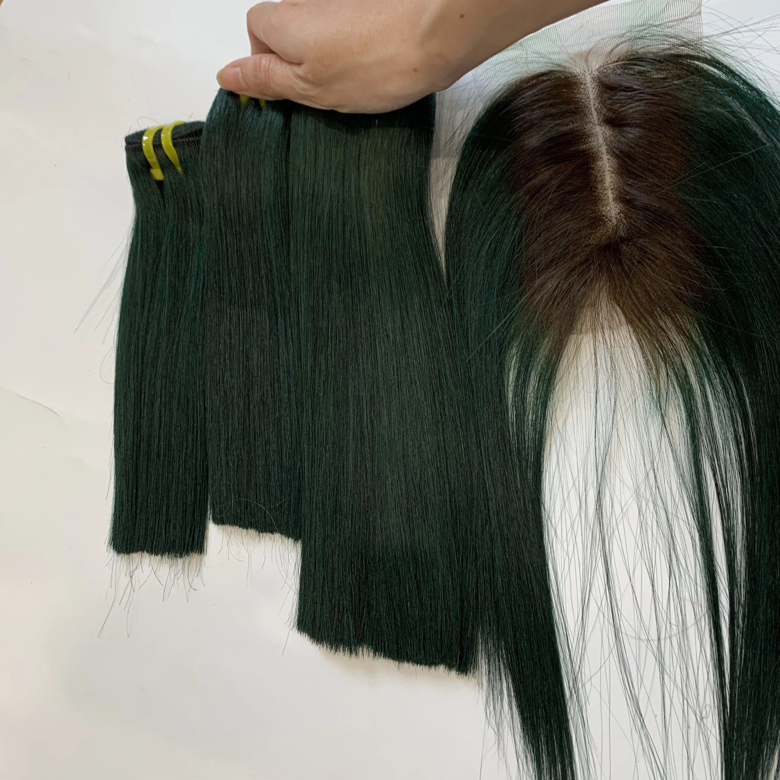 Оптовая продажа лучшее качество 100% человеческие волосы Remy супер двойной прямой цвет вьетнамские