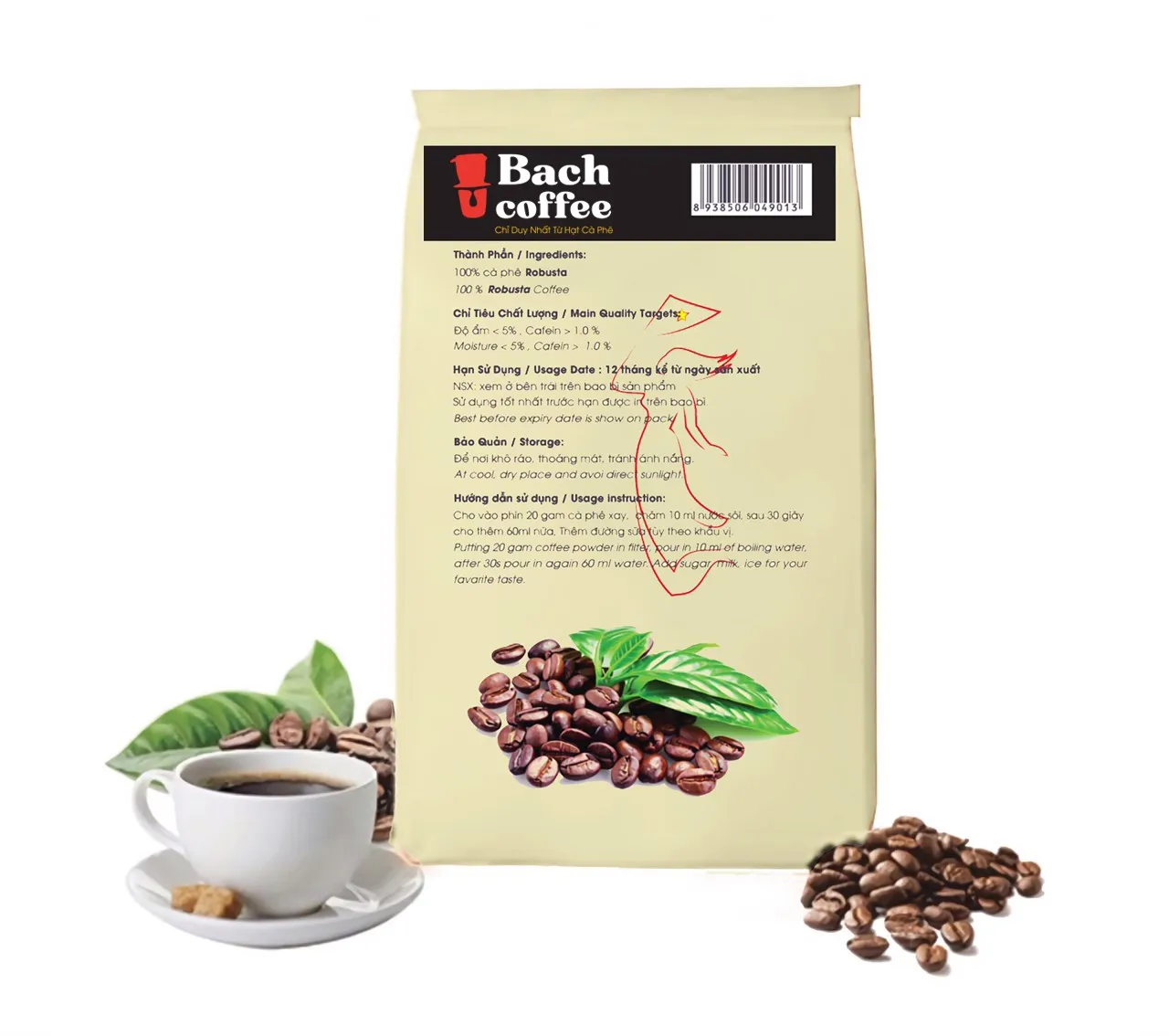 
Robusta Coffee Premium Peaberry - Arabica Culi Robusta (Mixed Bean)- Italian Espresso Roast- Whole Beans - Ground Coffee 