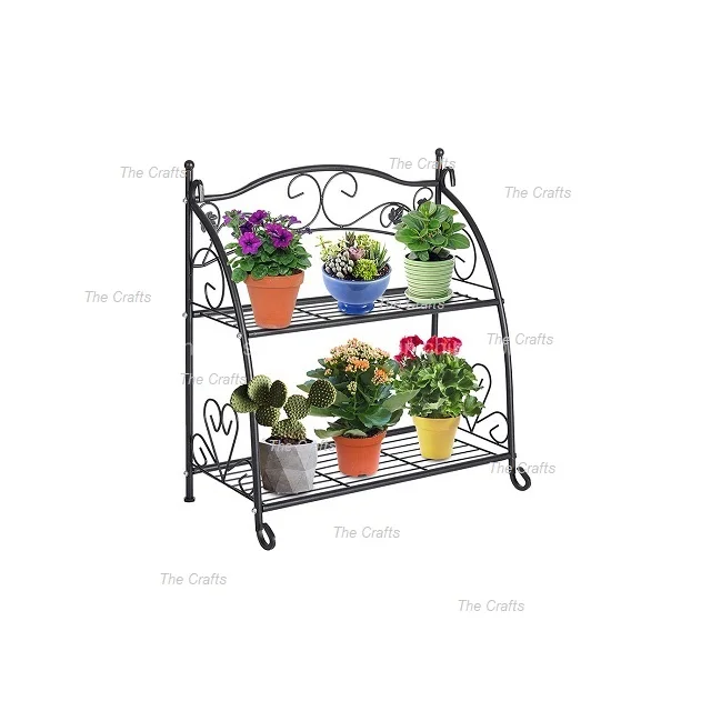 Modern Design Iron Black Color Planter Stand Planter Rack For Garden Decoration At Competitive Prices