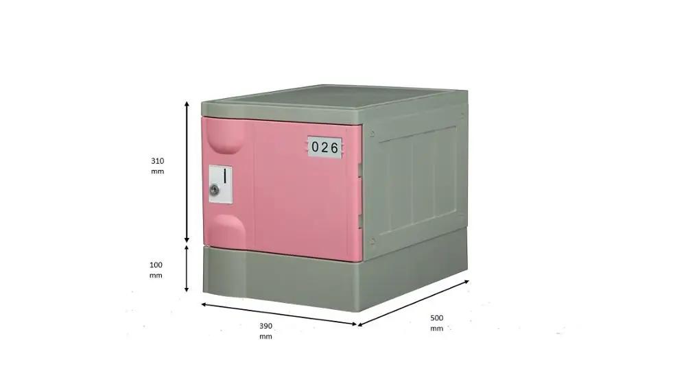 Safe Stable Pink Changing Room Waterproof Locker with Coin Lock