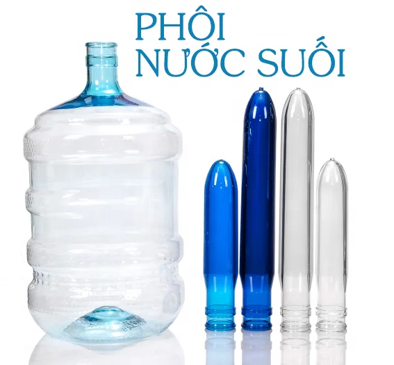 Wide mouth PET preform for water bottle, food container 55mm, 89mm, 110mm, 120mm made in Duy Tan Plastics Vietnam