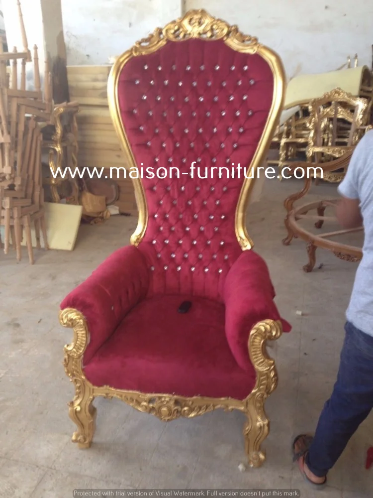 French Baroque High Back King Throne chair