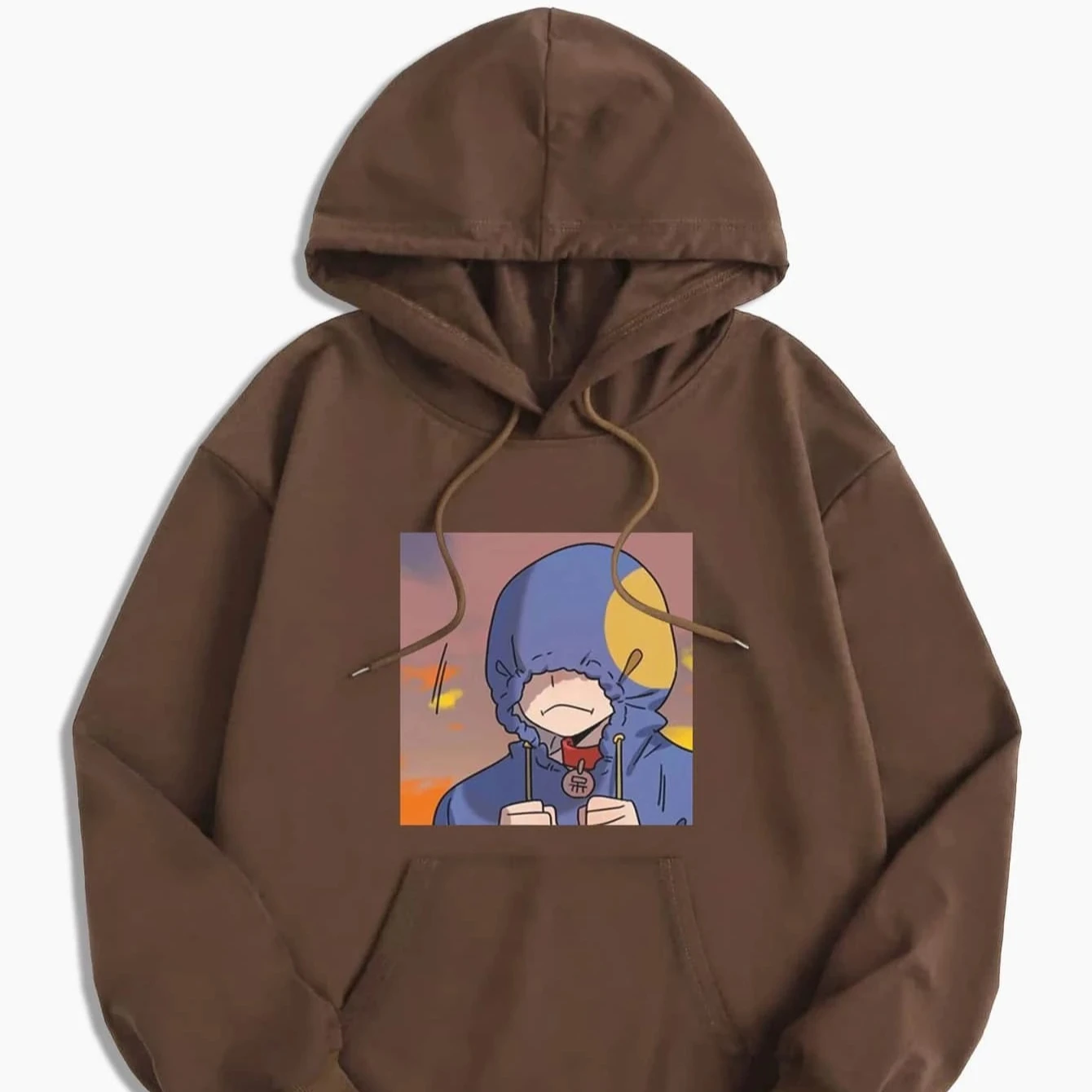 Me Custom Figure Print Drawstring Hoodie Drawstring Thermal Lined Long Sleeve Printed Oversize Pullover Hoodies Wholesale