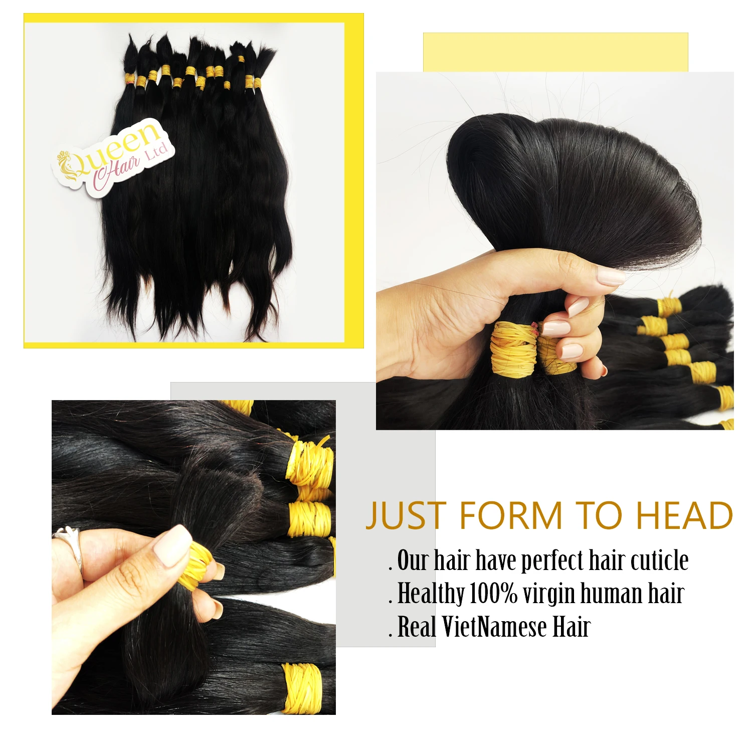 Высококачественные Натуральные вьетнамские волосы 50 см натуральные с выравненной кутикулой