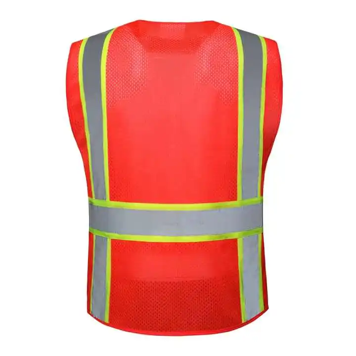 Hot Sale Of Custom Logo With Pockets Construction Wholesale High Visibility Reflective Safety Vest