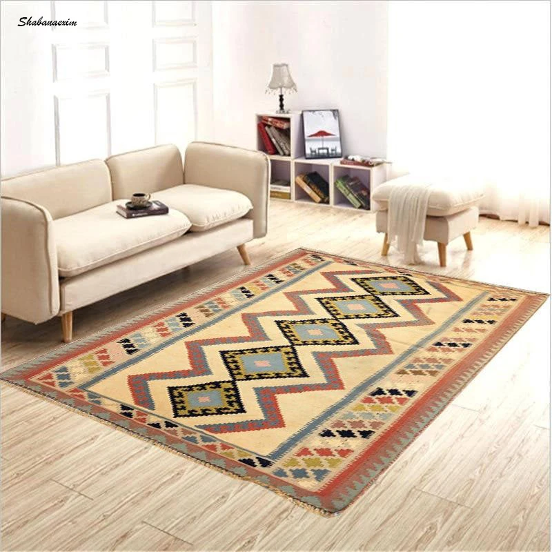 Доступный хлопковый Коврик для йоги Kilim коврик ручной работы в полоску ковер из марокканской ткани напольный гостиной
